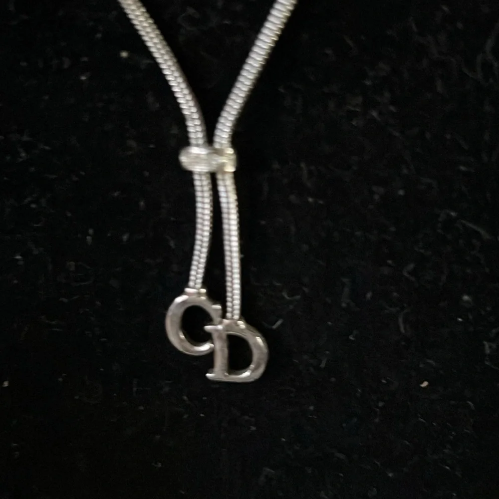 Christian Dior Jewelry Set Necklace with hook Earrings - Picture 3 of 7